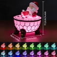 thumbnail image 2 of Lámpara nocturna LED de Papá Noel en bañera de burbujas navideña, 2 of 7