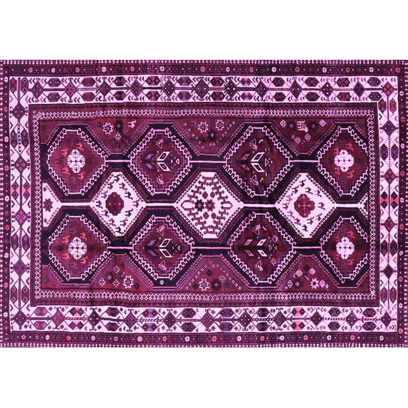 Ahgly Company Indoor Rectangle Persian Purple Traditional Area Rugs, 5' x 8'