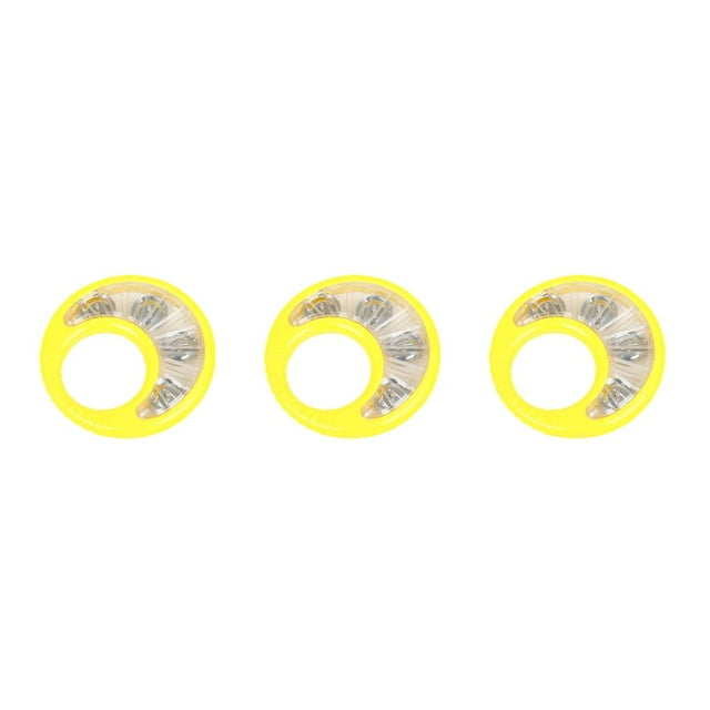 relayinert Rattles Toys Hand Held Early Educational ABS Material Musical Toy Percussion Instrument Hand-eye Coordination Drum Plaything Yellow 3Set