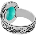 thumbnail image 2 of 5.85Cts Solitaire Genuine Natural Turquoise 925 Silver Plated Ring Size 11 For Women, Green Stone December Birthstone Ring Jewelry Gift For Women Mom Wife Girlfriend Sister, 2 of 6