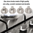 thumbnail image 5 of 4 pcs Universal Gas Stove Knobs Cooker Oven Hob Control Knobs Switch 6mm Silver, 5 of 5