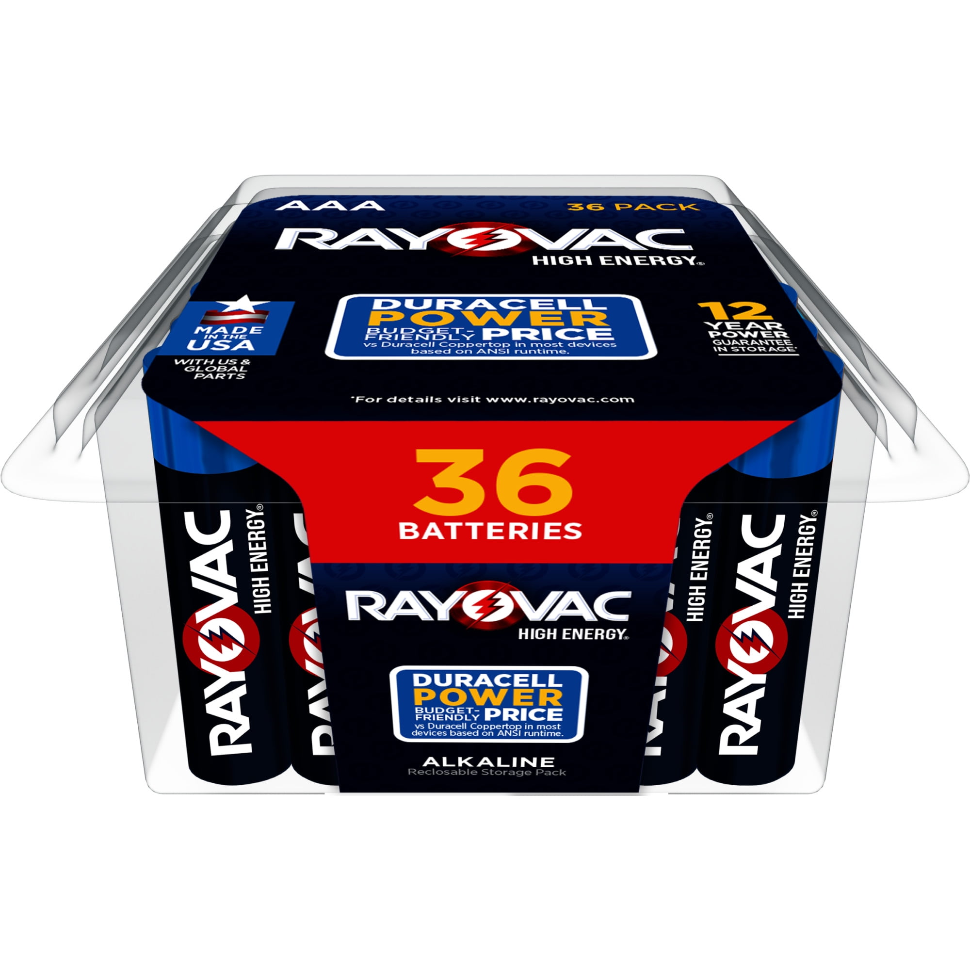 Rayovac High Energy AA Batteries & AAA Batteries, 1.5 V, 72 Pack Total