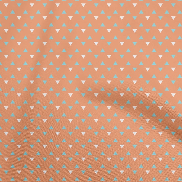 oneOone Polyester Spandex Orange Fabric Geometric Craft Projects Decor Fabric Printed By The Yard 56 Inch Wide