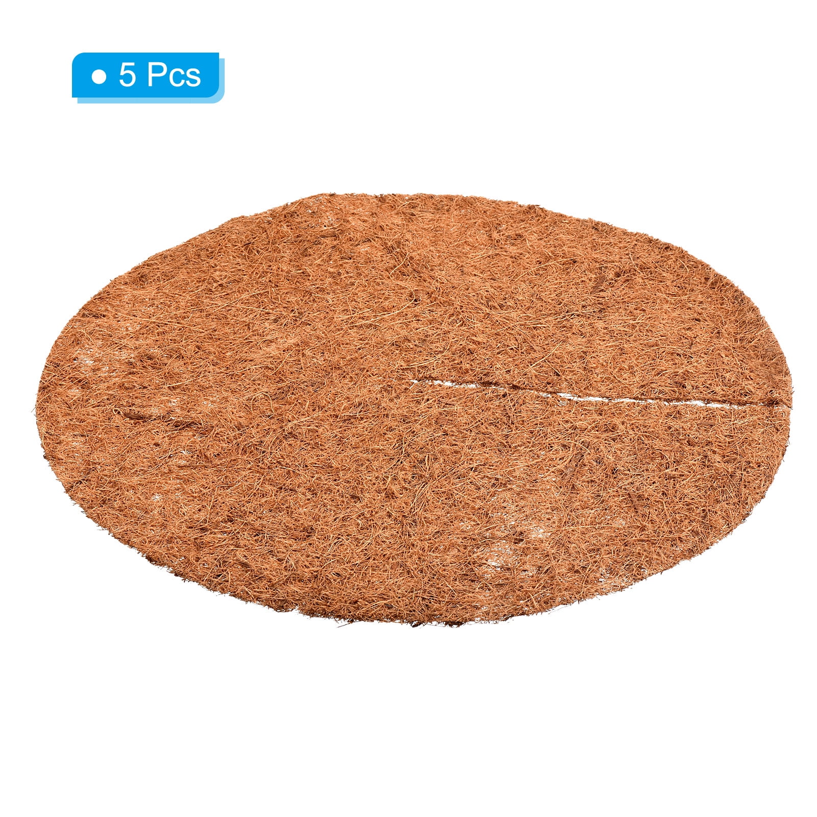 Uxcell Y Coconut Fiber Mulch Ring Mat Tree Protector Root Soil Cover, 5 Pack 16"x0.2"