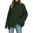thumbnail image 2 of Winter Knit Turtleneck Sweater for Women Soft Warm Oversized Pullover Top Comfortable Casual Fashion Clothing for Cold Weather, 2 of 8