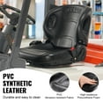 thumbnail image 6 of Universal Forklift Seat with Adjustable Angle Backrest 70°-110°, Extended Slot 6.3"-13.4", Micro Switch Safety Lock, Seatbelt, Wrap-around Design for Tractor, Loader, Excavator, Durable PVC Leather, 6 of 7