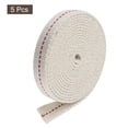 thumbnail image 3 of Uxcell 1/2 inch Flat Wide 2 Meter Long Cotton Oil Lamp Wick with Red Stitch, 5 Roll, 3 of 6