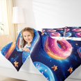 thumbnail image 3 of Manfei Cute Cartoon Donuts Full Size Comforter Sets,Celestial Starry Bedding Comforter Set,Blue Pink,Colorful Stars Reversible,3 Pieces,1 Comforter and 2 Pillowcases, 3 of 7