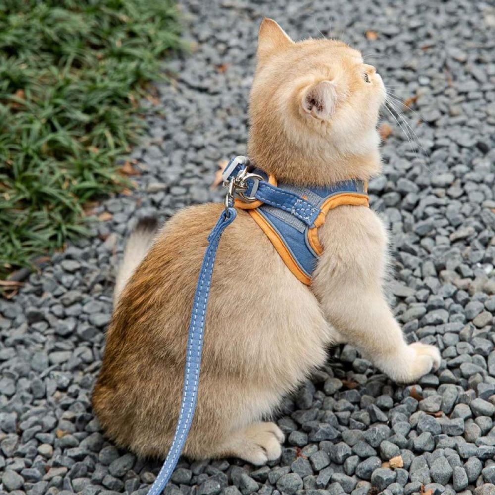 Adjustable Pet Puppy Cat Dog Harness Lead Leash Collar Soft Comfortable Vest Set 
