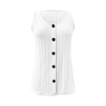 thumbnail image 6 of Enridrech S-5XL Womens Plus Size Tank Top Solid Color Tanks with Button Crew Neck Sleeveless Summer Tops Loose Blouse, 6 of 7