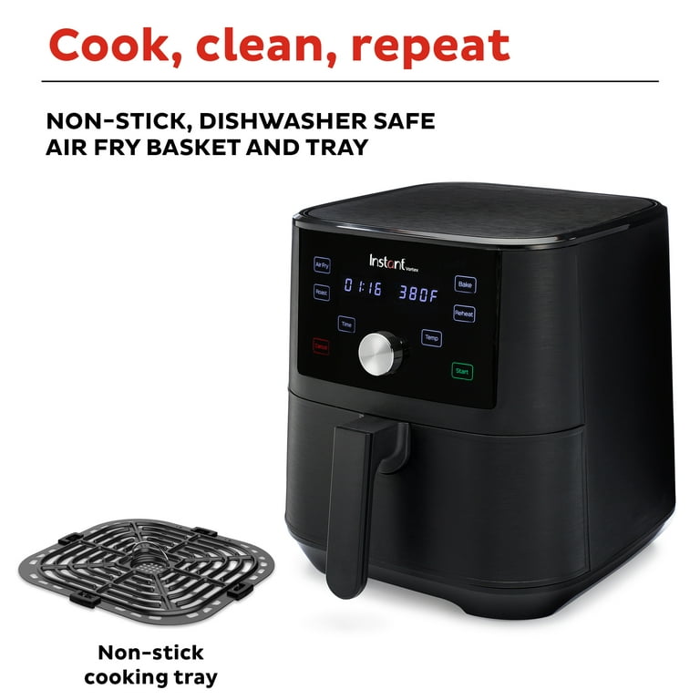 Instant Pot 6-Quart Air Fryer Oven, From the Makers of Instant with Odor  Erase Technology, ClearCook Cooking Window, App with over 100 Recipes,  Single Basket, Stainless Steel