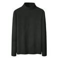 thumbnail image 4 of Comdrip Hauts pour Femmes Manches Longues Chemises pour Femmes Coupe Ample Col Roulé Haut Décontracté Automne Hauts Légers Chauds Chandails Hauts Col Roulé pour Femmes Gris Foncé 2TG, 4 of 5