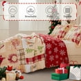 thumbnail image 4 of Jessy Home 3 Piece King Christmas Comforter Set Christmas Quilt Snowman Deer Xmas Bedding Set Microfiber Patchwork Bedspread Christmas Gifts, 4 of 10