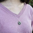 thumbnail image 2 of Broad-Billed Hummingbird Resting on Branch 1" Pendant with Sterling Silver Plated Chain, 2 of 4