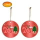 thumbnail image 1 of Xihbxyly Adorno para Árbol de Navidad, Diseño de Máscara de Papá Noel, de Hierro, Impresión Por Sublimación a Doble Cara, Regalo de Oficina, Decoración para Fiestas, 7 Cm de Diámetro, Juego de 2 Piez, 1 of 4