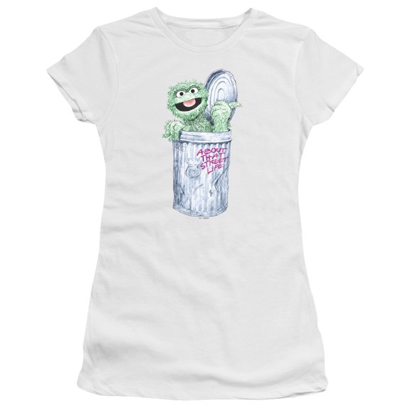Sesame Street About That Street Life S/S Junior Women's T-Shirt Sheer White