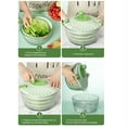 thumbnail image 3 of Salad Spinner with Bowl,4.0 L Large Vegetable Dryer for Kitchen，Salad Washer with Secure Lid Lock And Rotary Handle , Easy to Clean Fruit and Vegetable Dryer,Green, 3 of 5