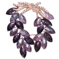 thumbnail image 1 of Broche en Verre en Forme d'Herbe de Mer, Élégante, Violet Sécurité, 1 of 8