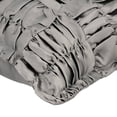 thumbnail image 2 of The HomeCentric Sofa Cushion Cover, Grey Designer Throw Pillow Covers For Couch Pack of 2, 16x16 inch (40x40 cm) Satin Cushion Cover With Zipper, Solid Color, Ruched, Textured, - Dreamy Grey, 2 of 2