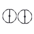 thumbnail image 2 of 2 Piezas  Cuerno Parrilla Recortar Tapas Redondas Compatible Para Touring Trike 1996-2013 Moto Soledad Anillo de la cubierta del altavoz de la motocicleta, 2 of 9