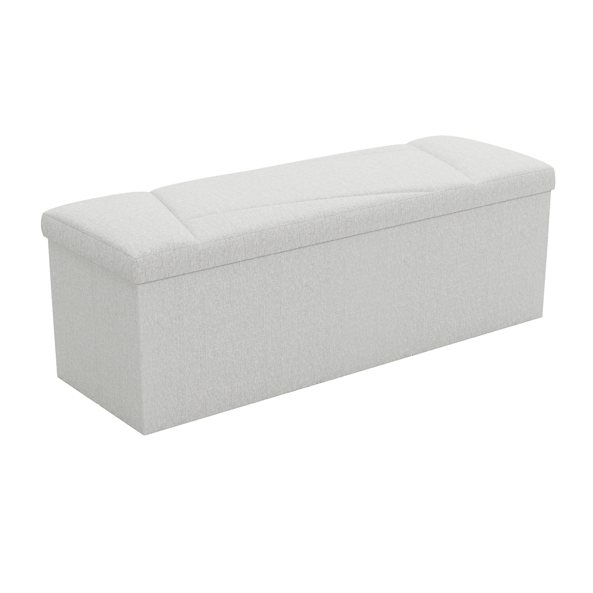 ZETDIY 43" Ottoman with Storage Folding Bench with Detachable, Beige