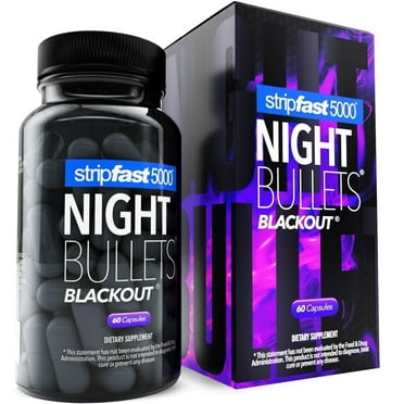 StripFast5000 Night Bullets Blackout Fat Burner & Weight Loss Pills for Women and Men