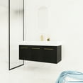 thumbnail image 6 of Bathroom Vanity Sink , 48 Inch . Black Chestnut, Thick Resin Basin, Gentle Hinges, Plywood Unit Vanity, Chestnut Color, Silent Assembly, 6 of 7