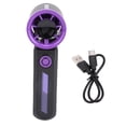 thumbnail image 2 of Portable Handheld  Fan, Battery Operated Fan Digital Display Type C Interface ABS PP 100 Speed Safe  for Camping Orange,Green,Purple, 2 of 7