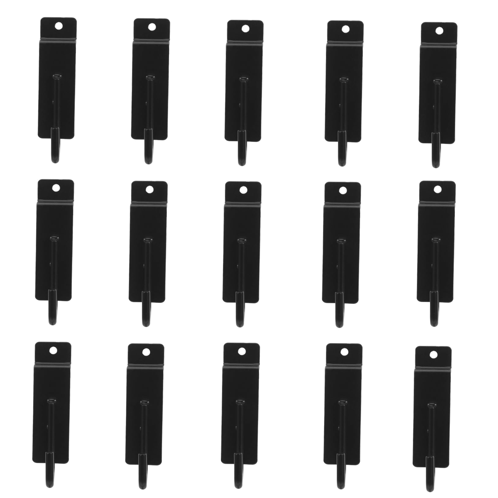 Luxshiny 15-Piece Metal J Hooks Set for Garage Organizer, Tool Storage, and Store Display Panels