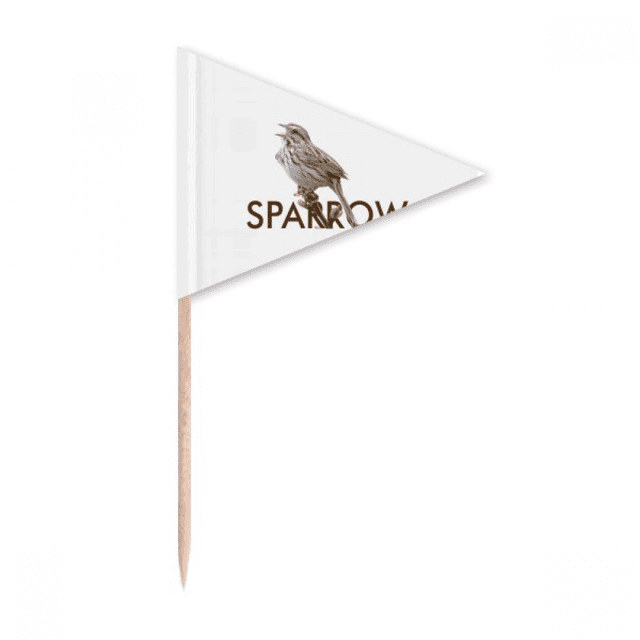 Nourriture Gorge Moineaux Oiseaux Cure-Dent Triangle Cupcake Toppers Drapeau