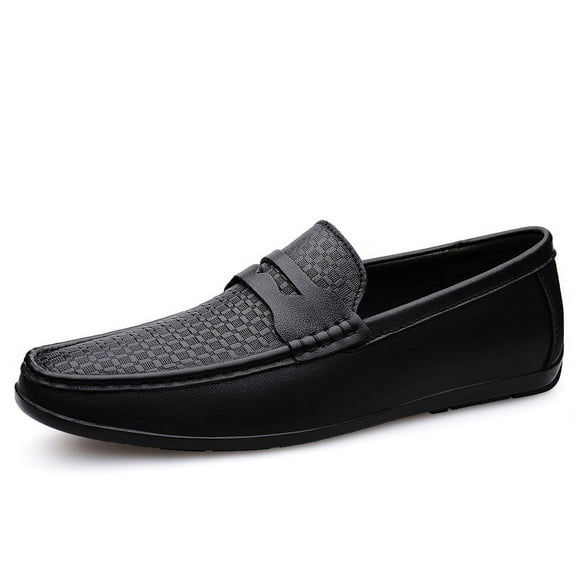 Men's Casual Loafers Slip On Leather Shoes Lightweight Driving Shoes Moccasins Classic Penny Loafer Flats Boat Shoes Outdoor Walking Shoes