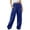 Blue, variant on Delayuji Womens Sweatpants Bottom Sweatpants Joggers Pants Workout High Waisted Yoga Pants with Pockets Fleece Lined Pants Women Blue L