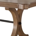 thumbnail image 4 of Transitional Extendable Wooden Dining Table with Trestle Base, Brown, 4 of 11