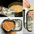 thumbnail image 5 of Yayeee Oven Mitts and Pot Holder Set of 4 Heat Resistant Kitchen Gloves Baking Hot Pad, Green Mountain Pattern, 5 of 5