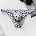 thumbnail image 1 of Calzoncillos de seda de hielo para hombre, estampados, ultrafinos, transparentes, sexys, transpirables, de color sólido, cintura baja, 1 of 6