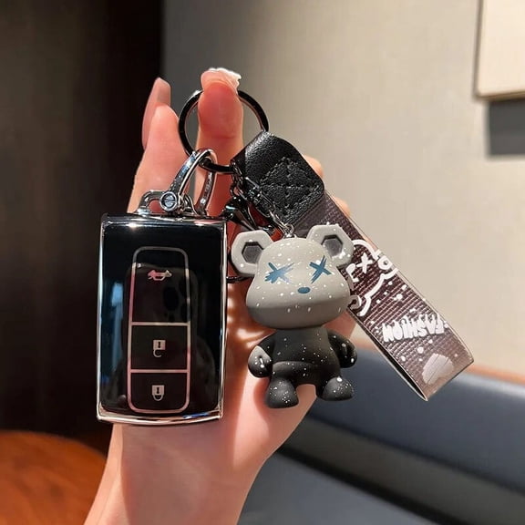 New TPU Car Smart Key Case Cover Shell For Toyota Prius Verso  Corolla Verso Camry 2004-2009 Protector Keychain Accessories