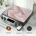 thumbnail image 4 of Silicone Stove Mat for Glass Top Stove, Pink, Grey And Gold Marble Texture Electric Stove Cover Mat, 28 x 20 Inch Heat - Resistant Gas Gtove Burner Covers Glass Stove Top Protector, 4 of 4