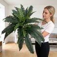 thumbnail image 5 of Klonfd Fern 24 Inch False Fern A Large False For Home Garden Front Porch And Hanging Realistic Green In Indoor Spaces, 5 of 5