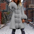 thumbnail image 2 of Jacket For Mid Long Coat Winter Warm Thick Soft Pile Elegant Outerwear Fashionable Style, 2 of 5