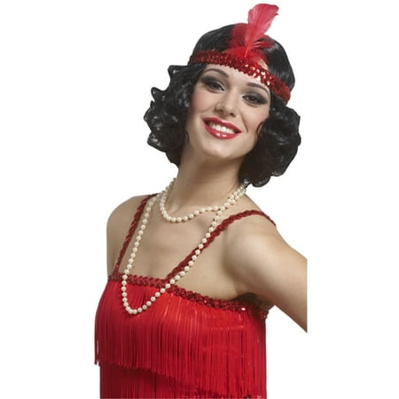 Curly Flapper Wig with Headband