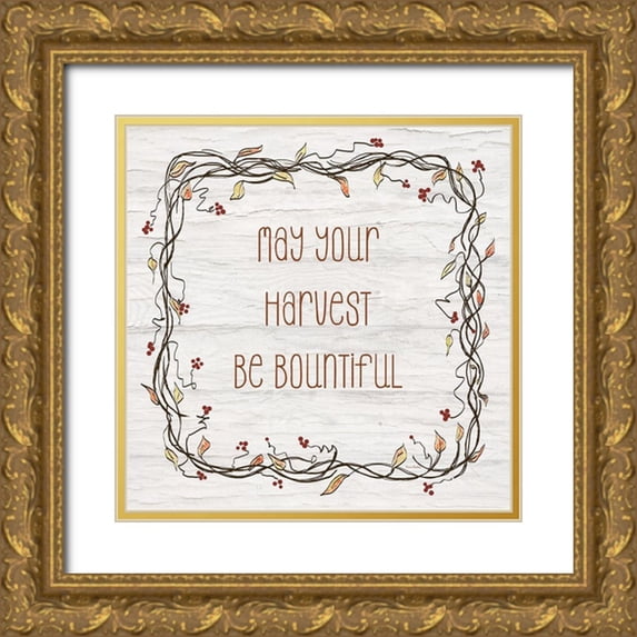 Murdock, Ramona 15x15 Gold Ornate Wood Framed with Double Matting Museum Art Print Titled - Your Harvest Be Bountiful II