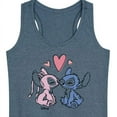 thumbnail image 3 of Disney - Lilo & Stitch - Angel & Stitch Share Kisses - Women's Racerback Tank Top, 3 of 5