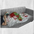 thumbnail image 6 of Christmas Soft Flannel Fleece Blanket, Stockings Hanging for Santa Mistletoe Illustration Merry Christmas for All, Cozy Plush for Indoor and Outdoor Use, 50" x 70", Red Emerald White, by Ambesonne, 6 of 6