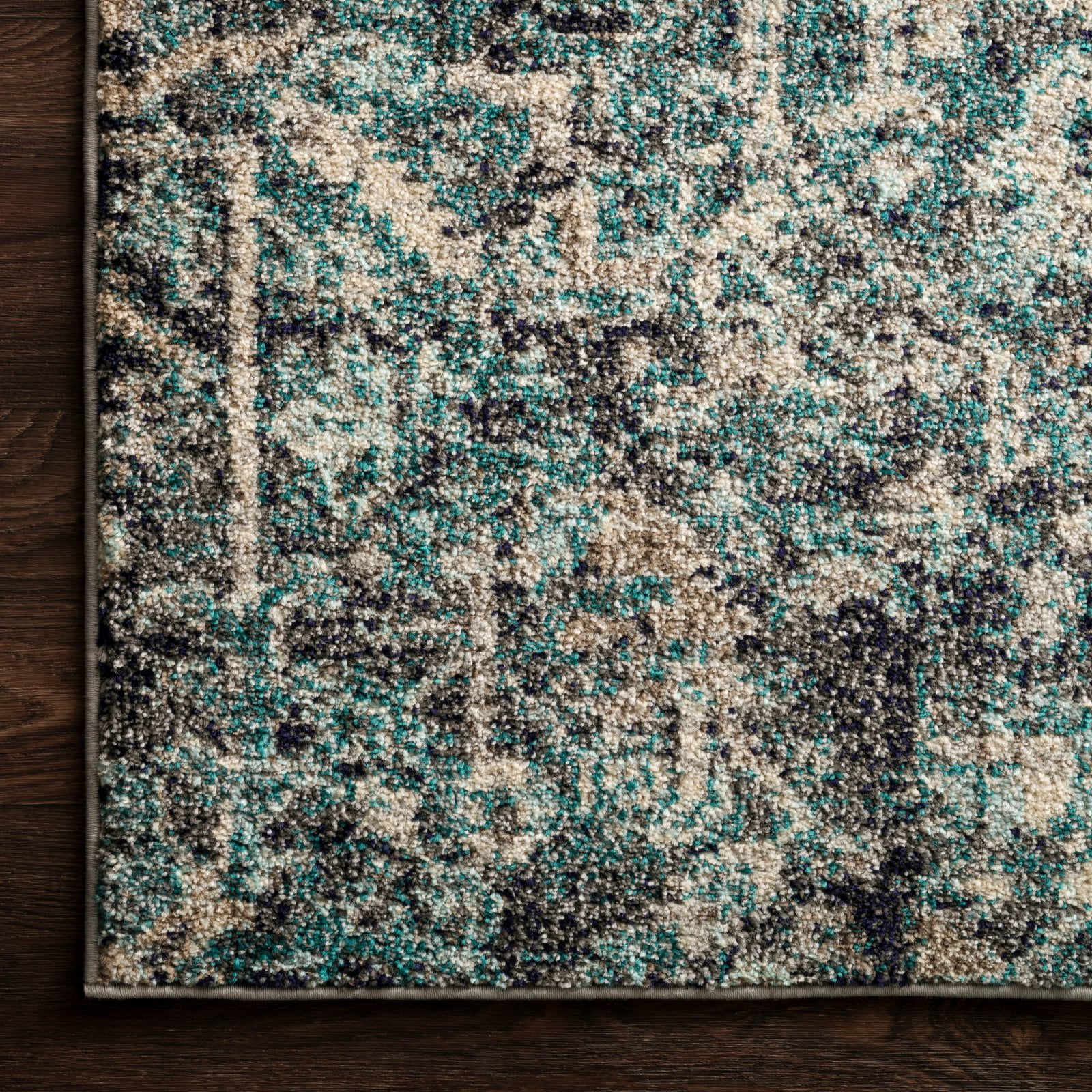 Loloi Nadia Abstract Aqua / Navy Area Rug