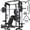 Black power cage/Barbell/Weight Bench/190lb Plates, variant on Multi-Function Power Rack Cage,2000lbs Dual Pulley Cable Crossover Machine with J Hooks, Dip Bars & Landmine for Home Gym
