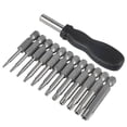 thumbnail image 1 of 12 Pack Torx Head Screwdriver Bit Set 1/4 Inch Hex T5-T40 Star Screwdriver Tool Kit with 1 Pack Han, 1 of 5