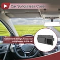thumbnail image 2 of Estuche para Gafas de Sol para Coche Unique Bargains con Parasoles Magnéticos Universal Cuero Nappa Gris 34x16cm 1 Pcs, 2 of 7