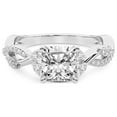 thumbnail image 3 of IGI Certified 4 Carat Cushion Shape Lab Grown Diamond Engagement Ring | 14K White Gold | Harlow Twisted Shank Diamond Ring | FG-VS1-VS2 Quality Friendly Diamonds, 3 of 5