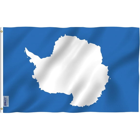 Anley Fly Breeze 3x5 Foot Antarctica Flag - Vivid Color and Fade Proof - Canvas Header and Double Stitched - Antarctic Flags Polyester