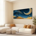 thumbnail image 4 of Oversized Canvas Wall Art Tree of Life with Sun and Moon, Green Abstract Nature Paintings, Modern Canvas Prints for Living Room Bedroom Home Decoration, 4 of 7